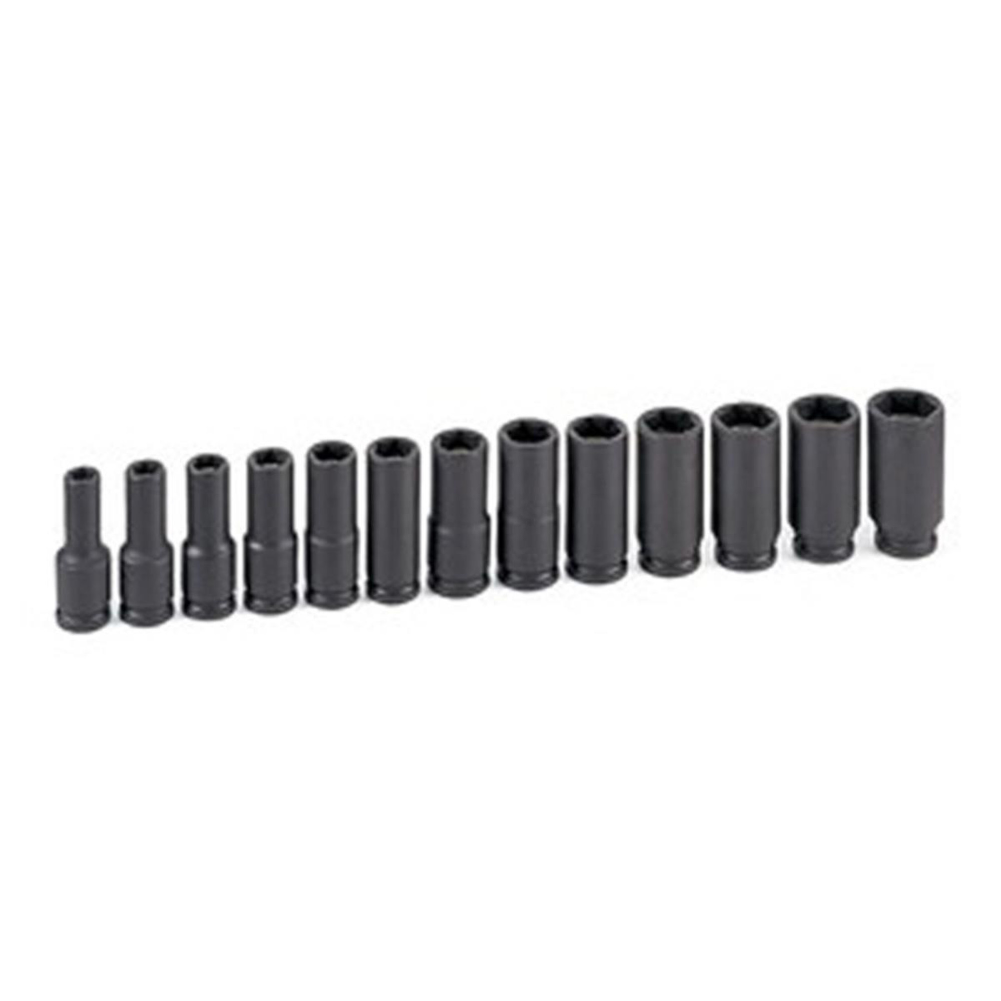 Grey Pneumatic Deep Socket Set — 3/8in. Drive, 13-Piece, Magnetic, Chrome-Molybdenum Steel, Model# GRE1213MDG